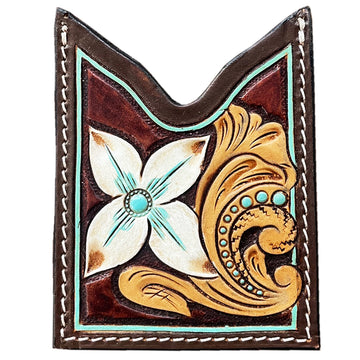 American Darling Adccf120 Card-Holder Hand Tooled Genuine Leather Women Bag Western Handbag Purse
